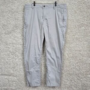 Birddogs Pants Mens 36x30 (fits 35x28) Gray Stretch Chino Tapered Zip Pocket